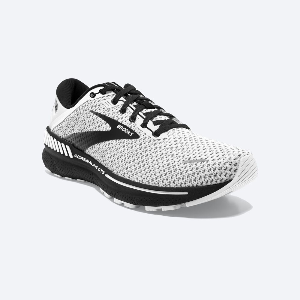 Brooks Adrenaline GTS 22 Férfi Futócipő Fehér/Szürke/Fekete | HU501469