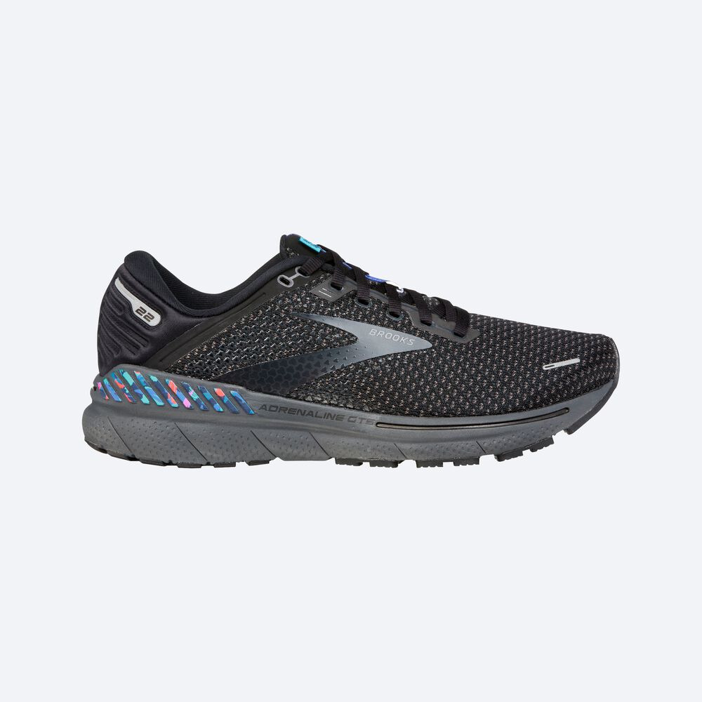 Brooks Adrenaline GTS 22 Férfi Futócipő Fekete/Kék | HU536824