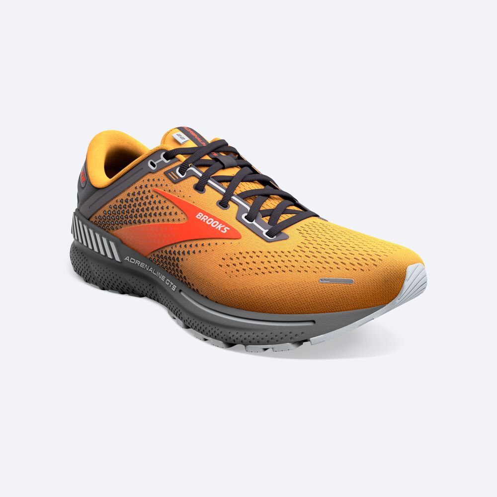 Brooks Adrenaline GTS 22 Férfi Futócipő Narancssárga | HU601294