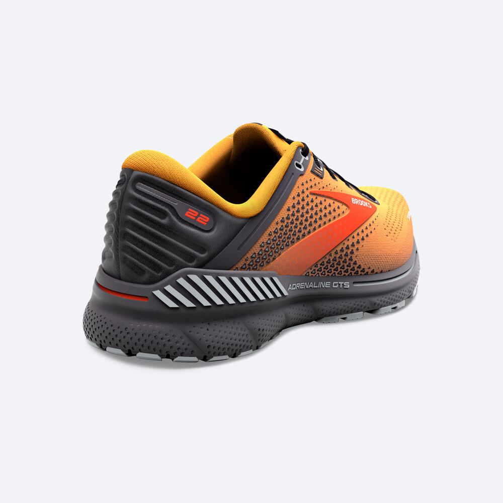 Brooks Adrenaline GTS 22 Férfi Futócipő Narancssárga | HU601294