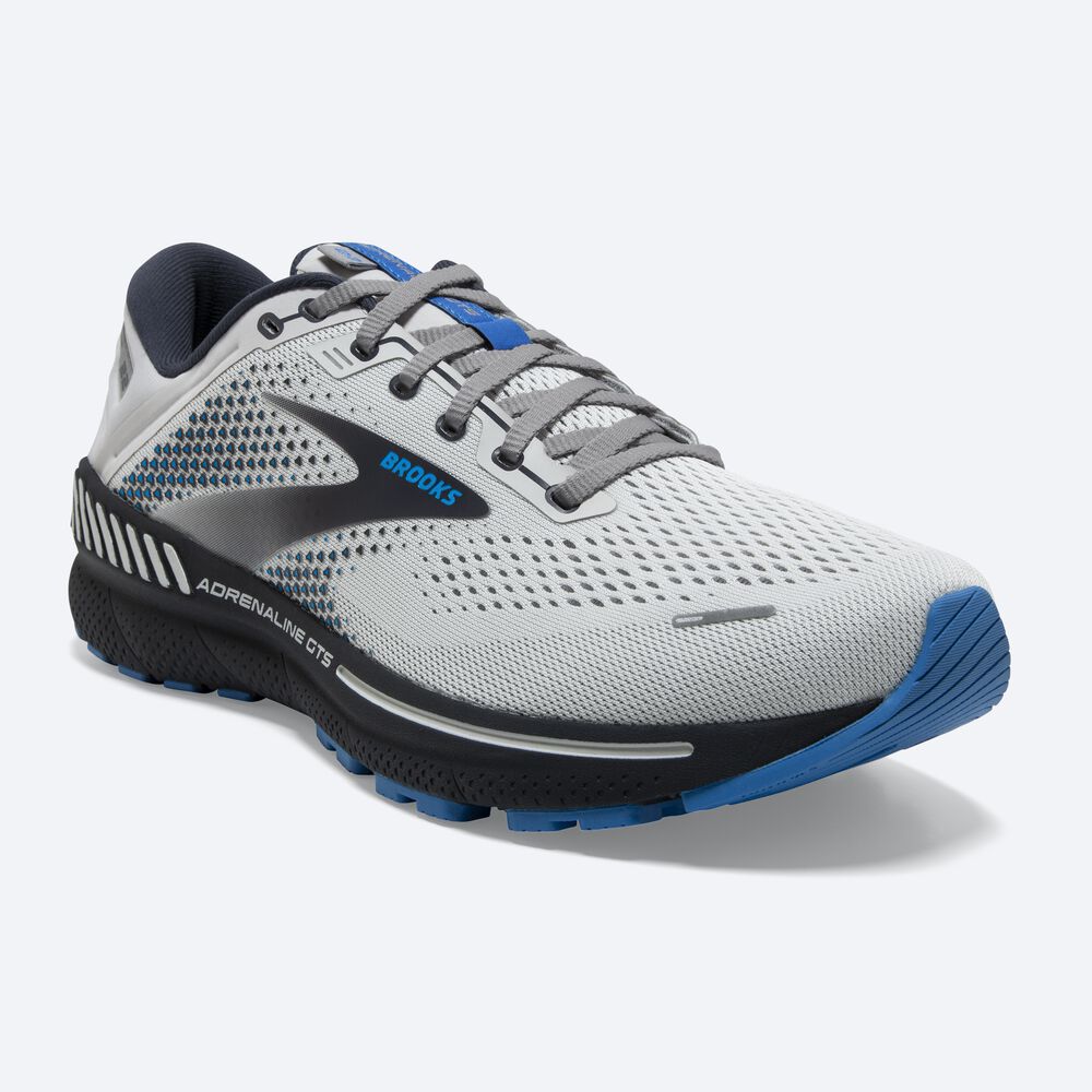 Brooks Adrenaline GTS 22 Férfi Futócipő Szürke/Kék | HU610532