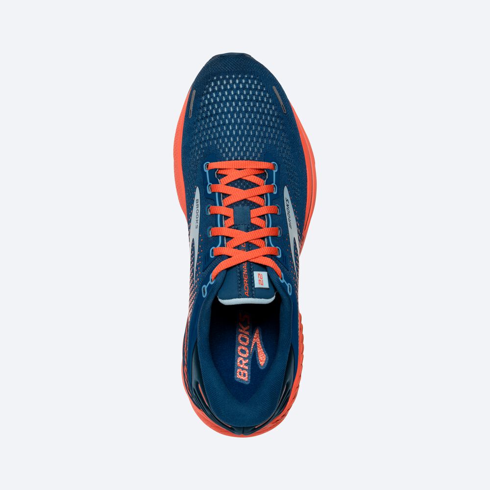 Brooks Adrenaline GTS 22 Férfi Futócipő Kék/Világos Kék/Narancssárga | HU695431