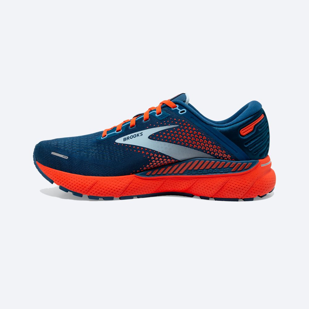 Brooks Adrenaline GTS 22 Férfi Futócipő Kék/Világos Kék/Narancssárga | HU695431