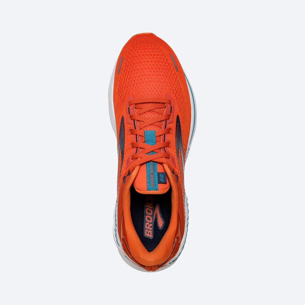 Brooks Adrenaline GTS 22 Férfi Futócipő Narancssárga | HU876340