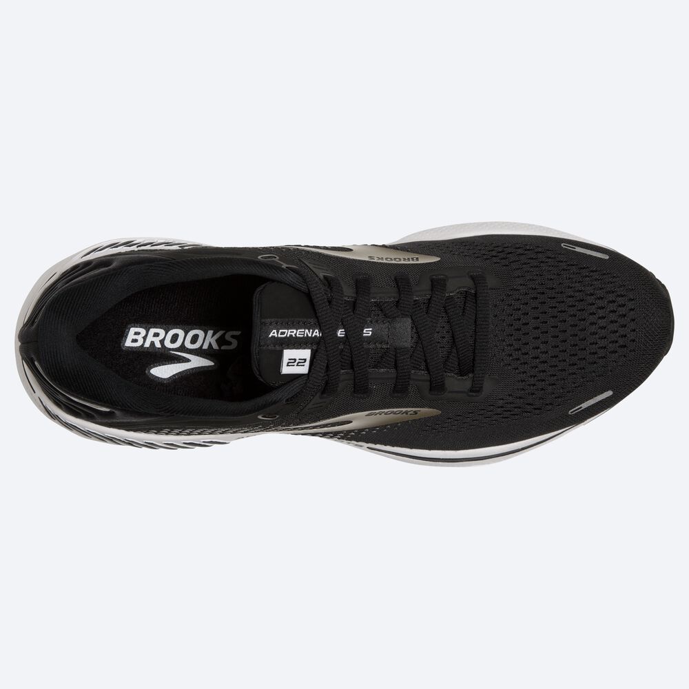 Brooks Adrenaline GTS 22 Férfi Futócipő Fekete/Titán/Sötét Szürke | HU987524