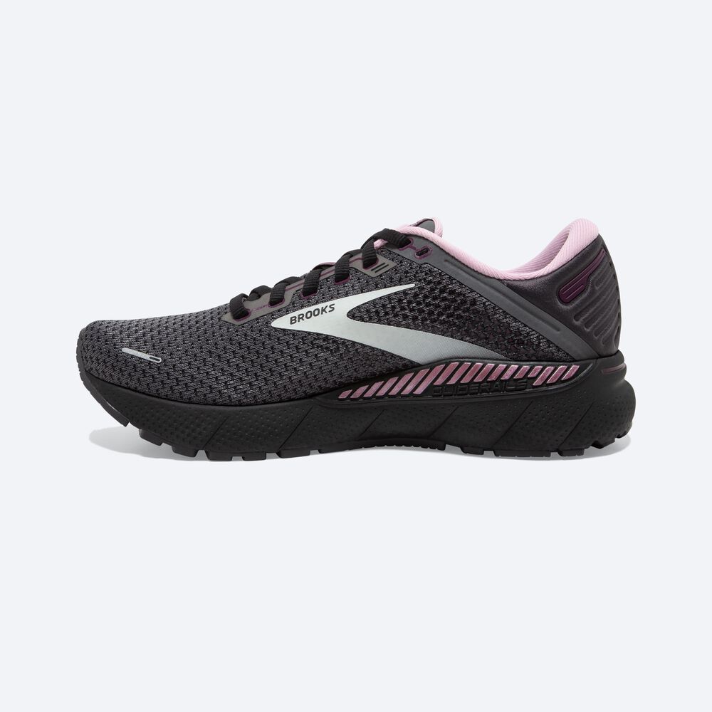 Brooks Adrenaline GTS 22 Női Futócipő Fekete/Világos Zöld | HU425917