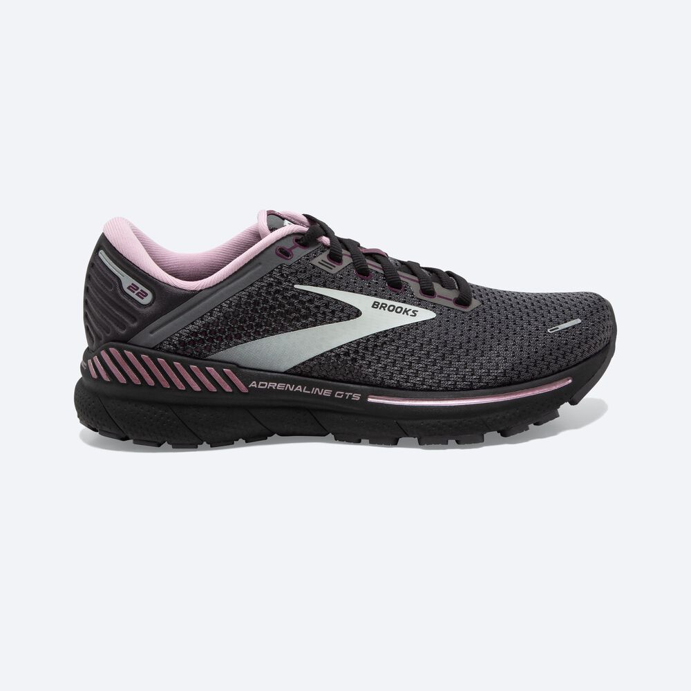 Brooks Adrenaline GTS 22 Női Futócipő Fekete/Világos Zöld | HU425917