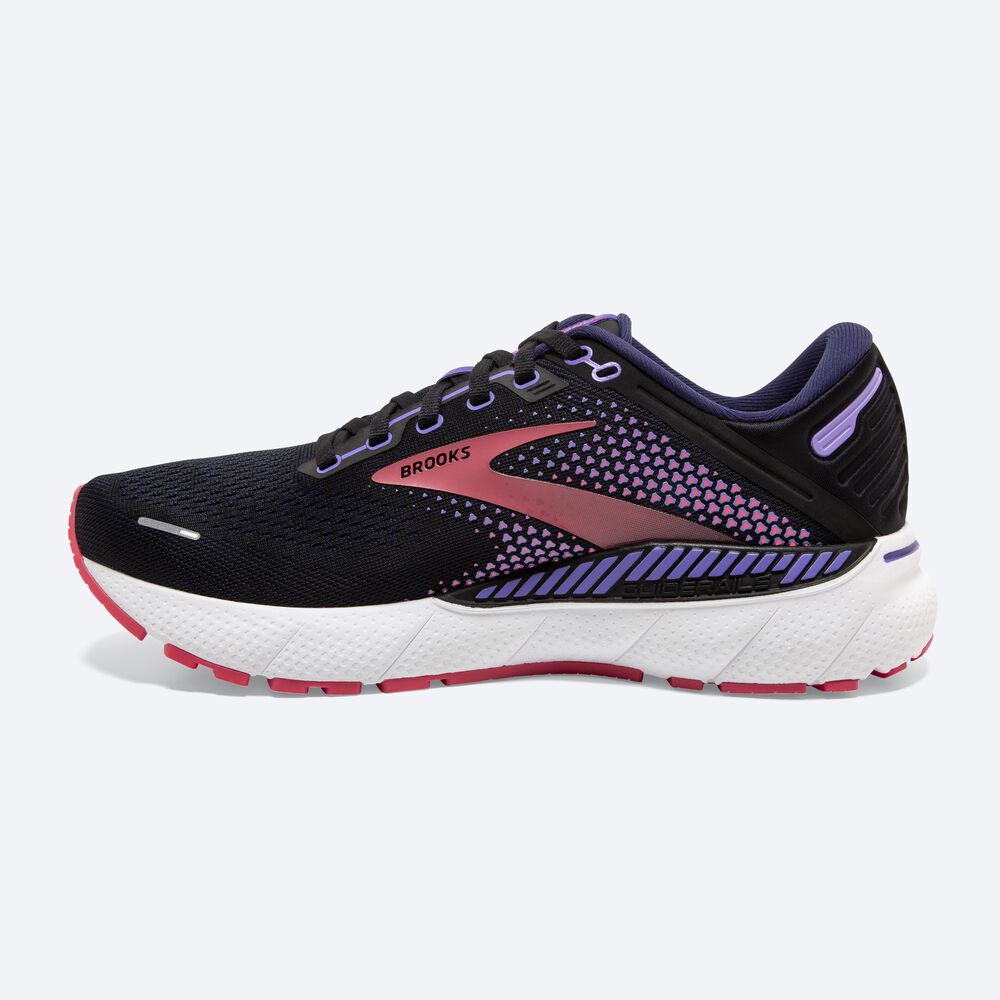 Brooks Adrenaline GTS 22 Női Futócipő Fekete/Lila/Korall | HU521097