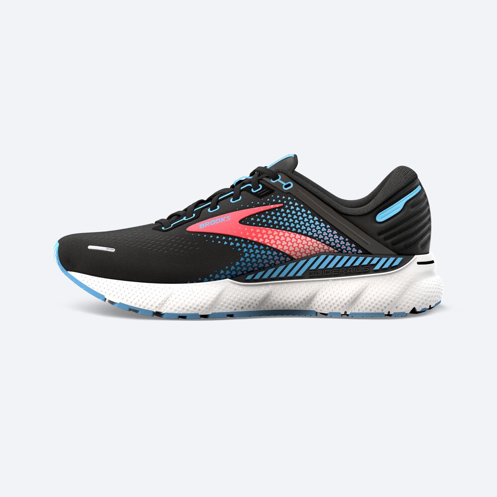 Brooks Adrenaline GTS 22 Női Futócipő Fekete/Kék/Korall | HU791526