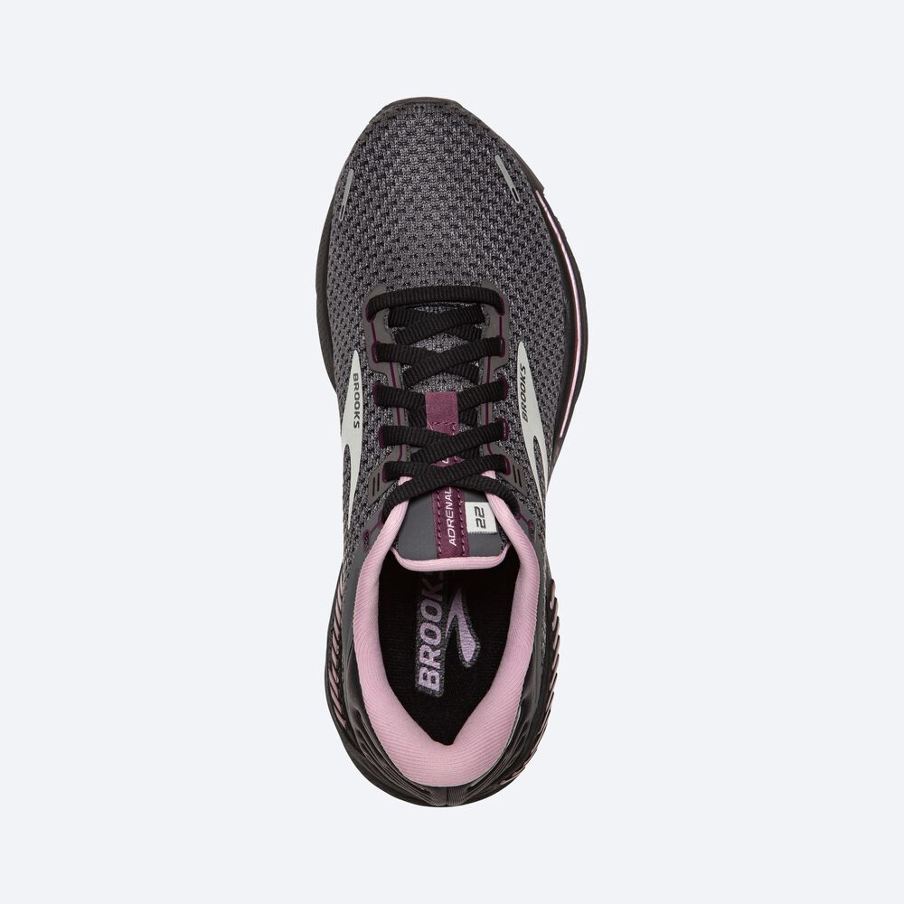 Brooks Adrenaline GTS 22 Női Futócipő Fekete/Metal | HU970541