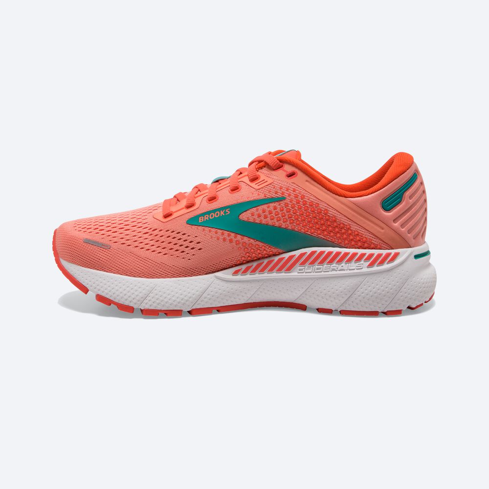 Brooks Adrenaline GTS 22 Női Futócipő Korall/Fehér | HU293617