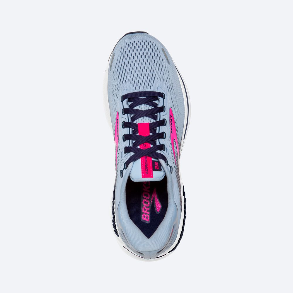 Brooks Adrenaline GTS 22 Női Futócipő Kék/Sötétkék/Rózsaszín | HU139587