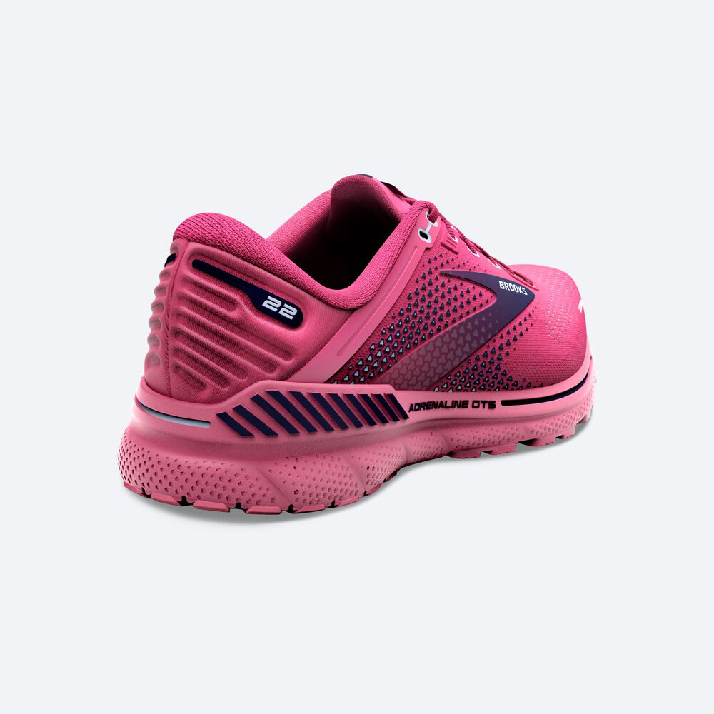 Brooks Adrenaline GTS 22 Női Futócipő Rózsaszín/Sötétkék/Kék | HU726980