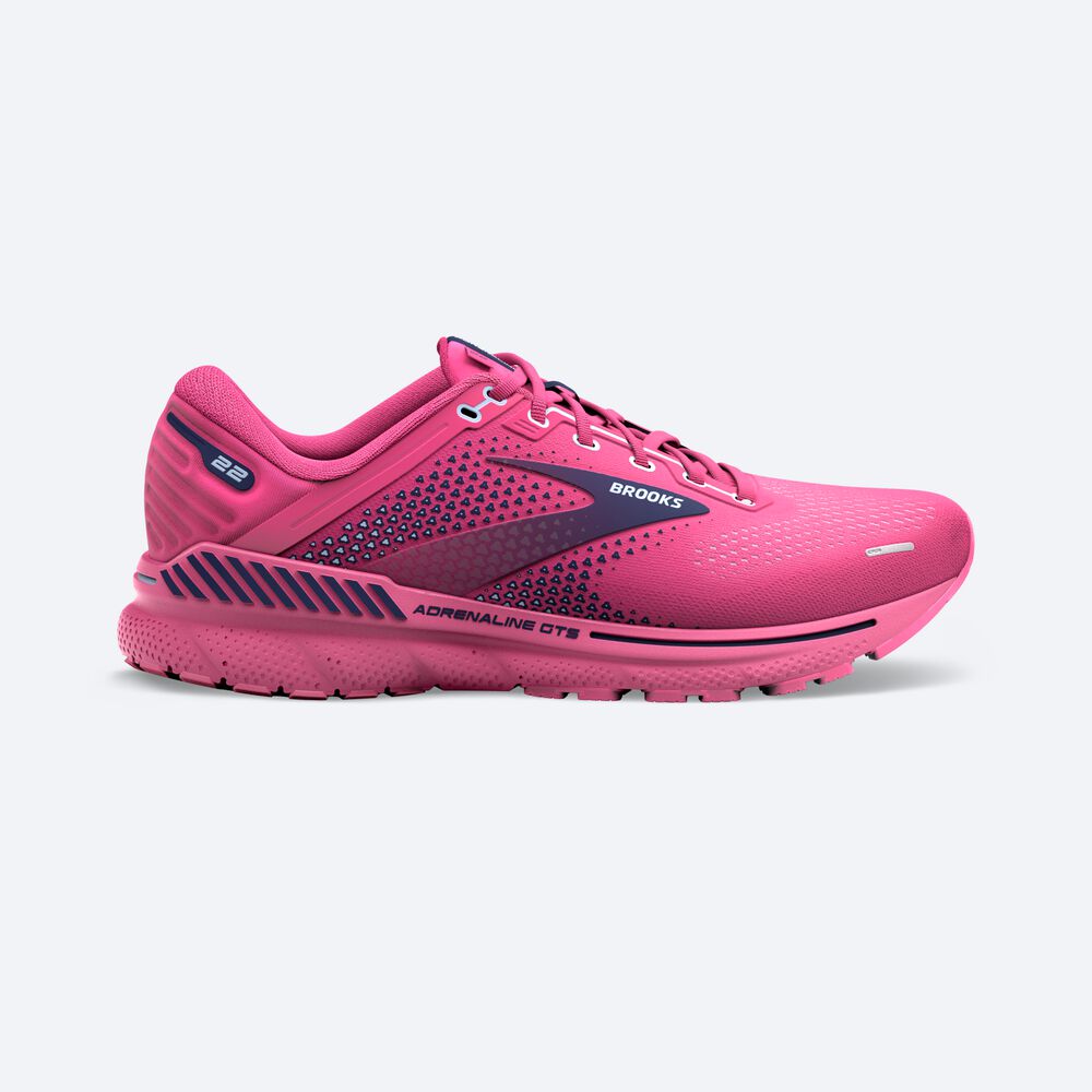 Brooks Adrenaline GTS 22 Női Futócipő Rózsaszín/Sötétkék/Kék | HU726980