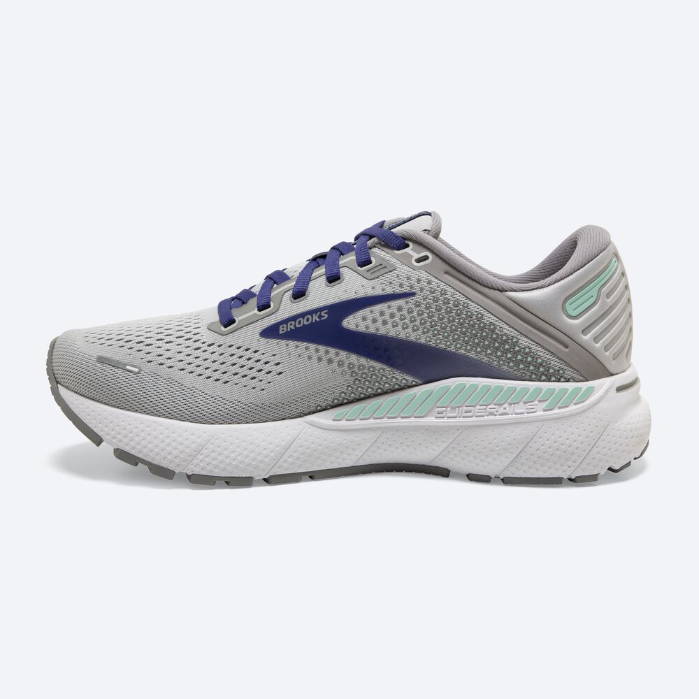 Brooks Adrenaline GTS 22 Női Futócipő Szürke/Kék/Zöld | HU462385