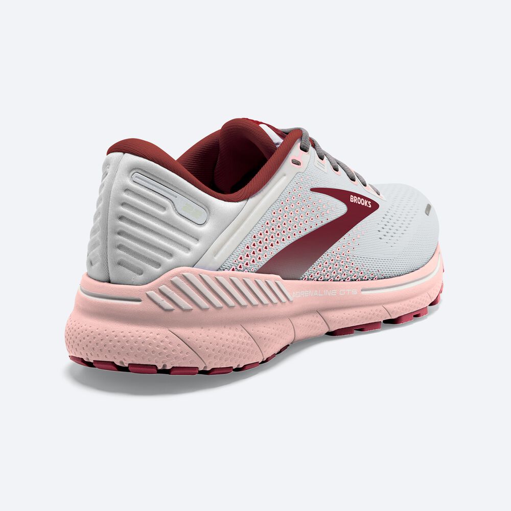 Brooks Adrenaline GTS 22 Női Futócipő Szürke/Rózsaszín/Barna | HU638504