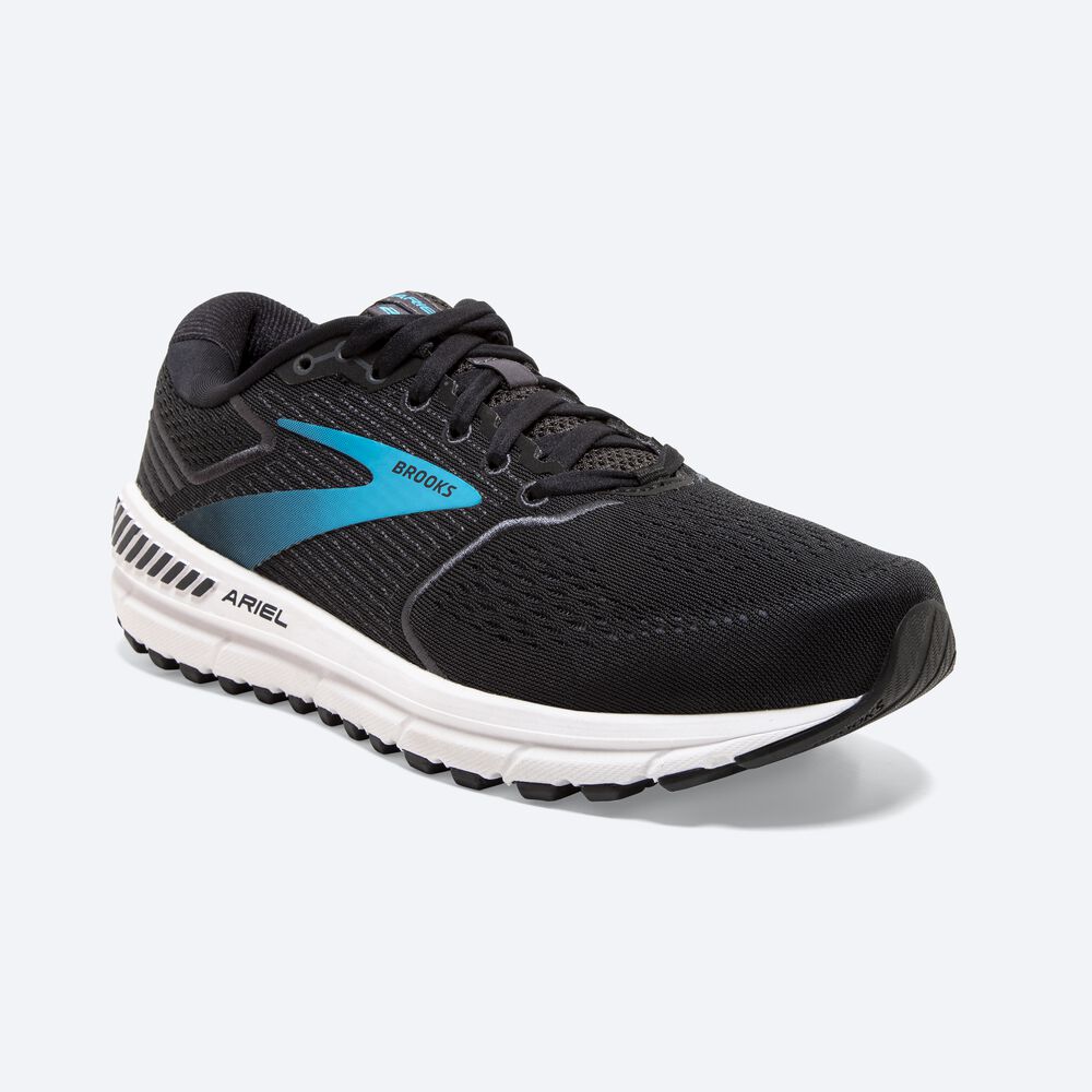 Brooks Ariel '20 Női Futócipő Fekete/Kék | HU952380