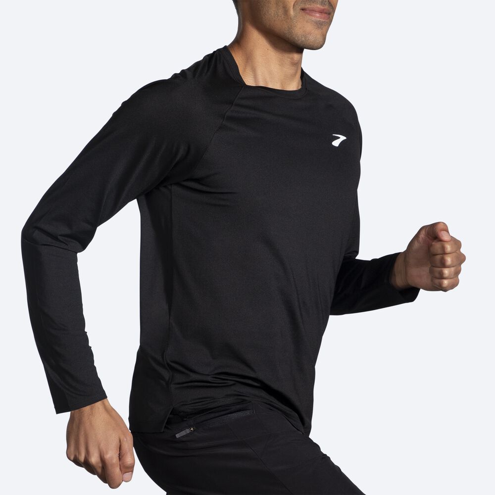 Brooks Atmosphere Long Sleeve 2.0 Férfi Póló Fekete | HU046958