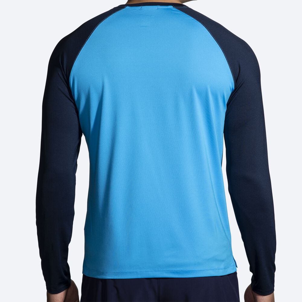 Brooks Atmosphere Long Sleeve 2.0 Férfi Póló Kék/Sötétkék | HU091584