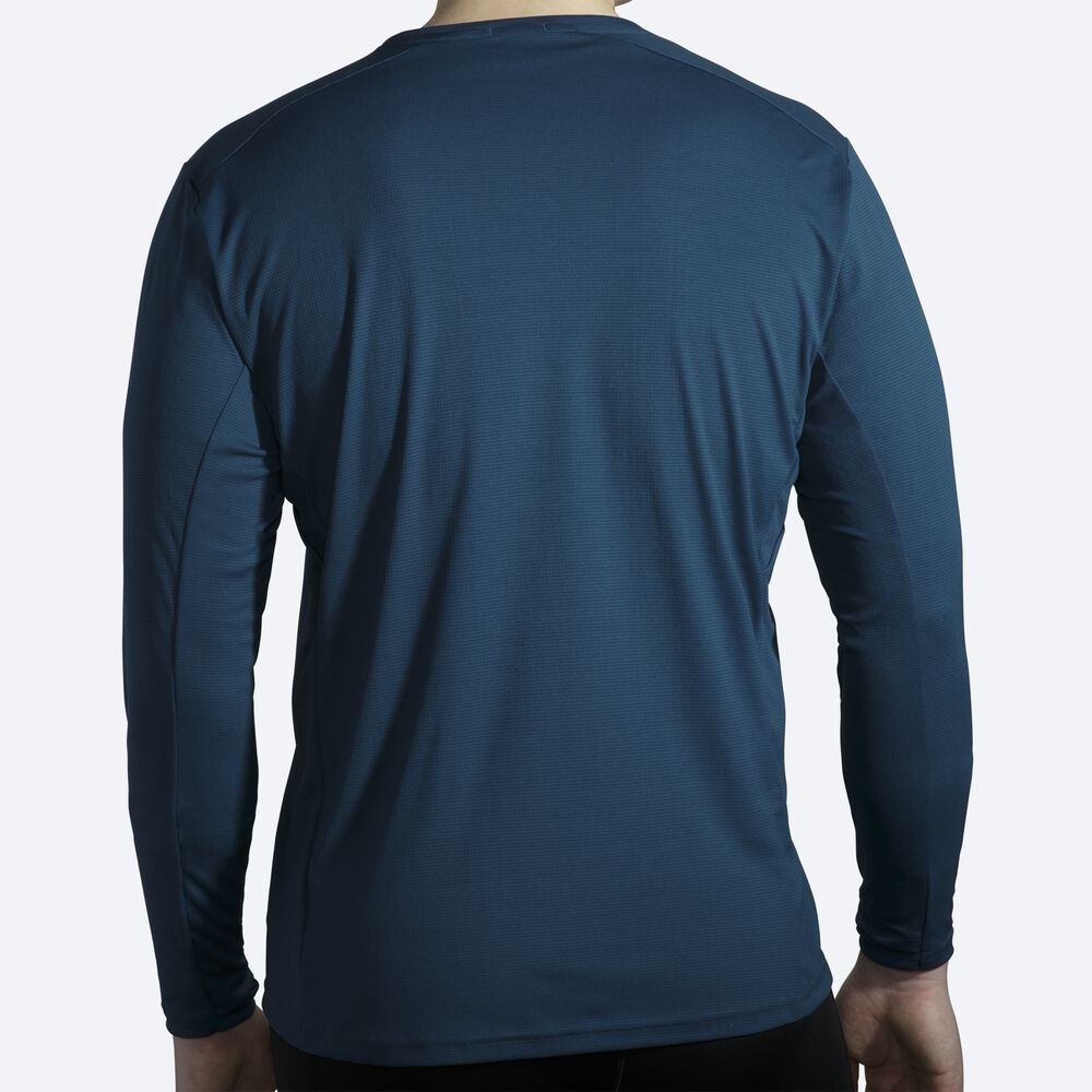 Brooks Atmosphere Long Sleeve Férfi Póló Sötétkék | HU591864