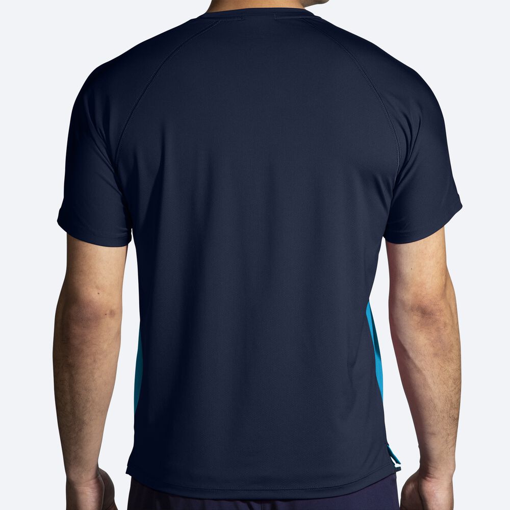 Brooks Atmosphere Short Sleeve 2.0 Férfi Póló Kék/Sötétkék | HU306185