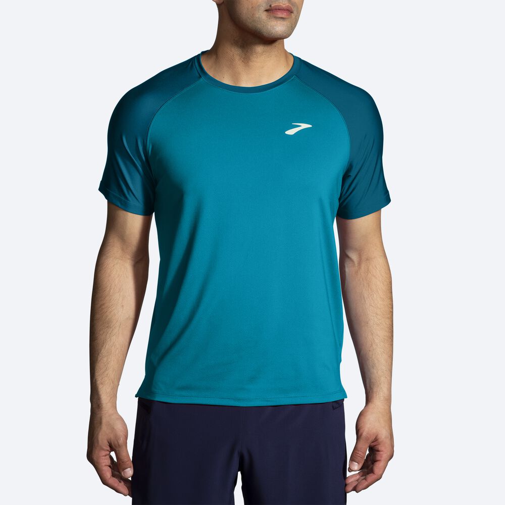 Brooks Atmosphere Short Sleeve 2.0 Férfi Póló Kék | HU861543