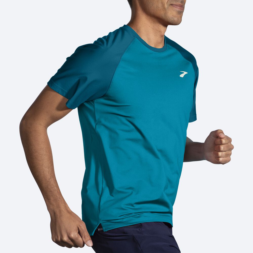 Brooks Atmosphere Short Sleeve 2.0 Férfi Póló Kék | HU861543