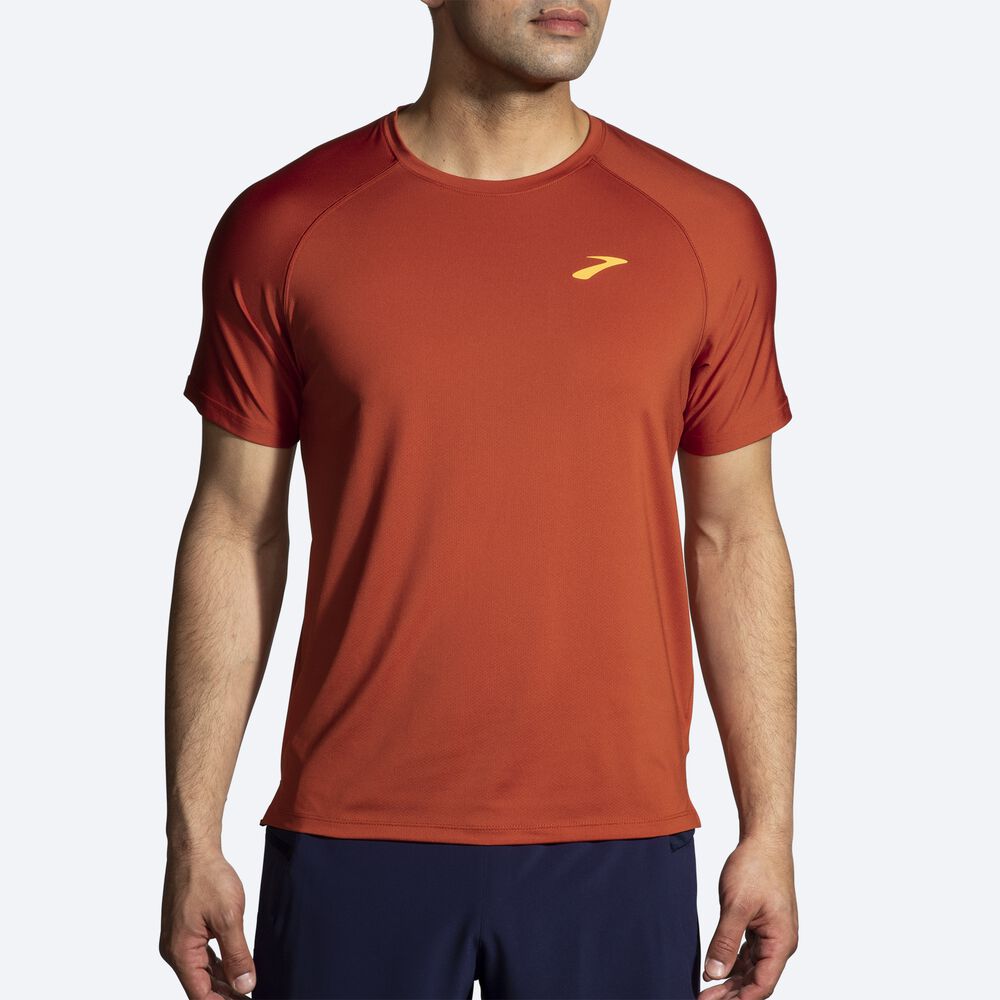 Brooks Atmosphere Short Sleeve 2.0 Férfi Póló Piros | HU973286