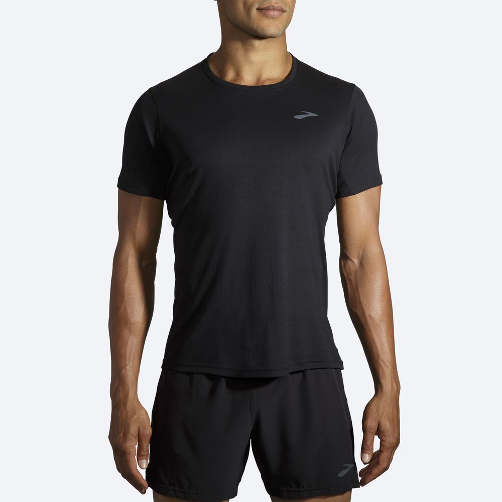 Brooks Atmosphere Short Sleeve Férfi Póló Fekete | HU094326