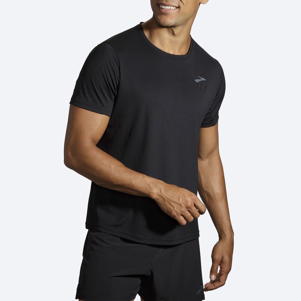 Brooks Atmosphere Short Sleeve Férfi Póló Fekete | HU094326