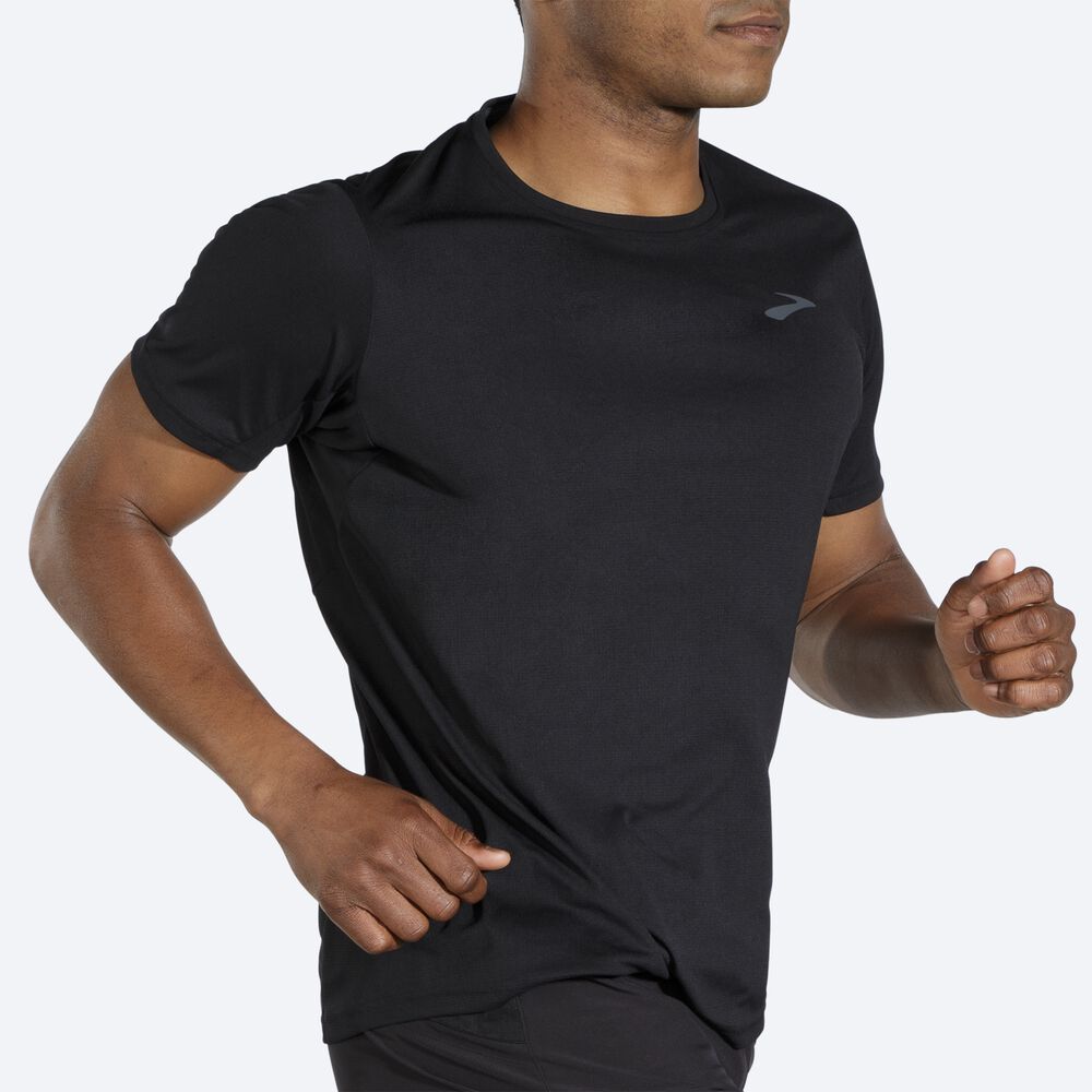 Brooks Atmosphere Short Sleeve Férfi Póló Fekete | HU094326