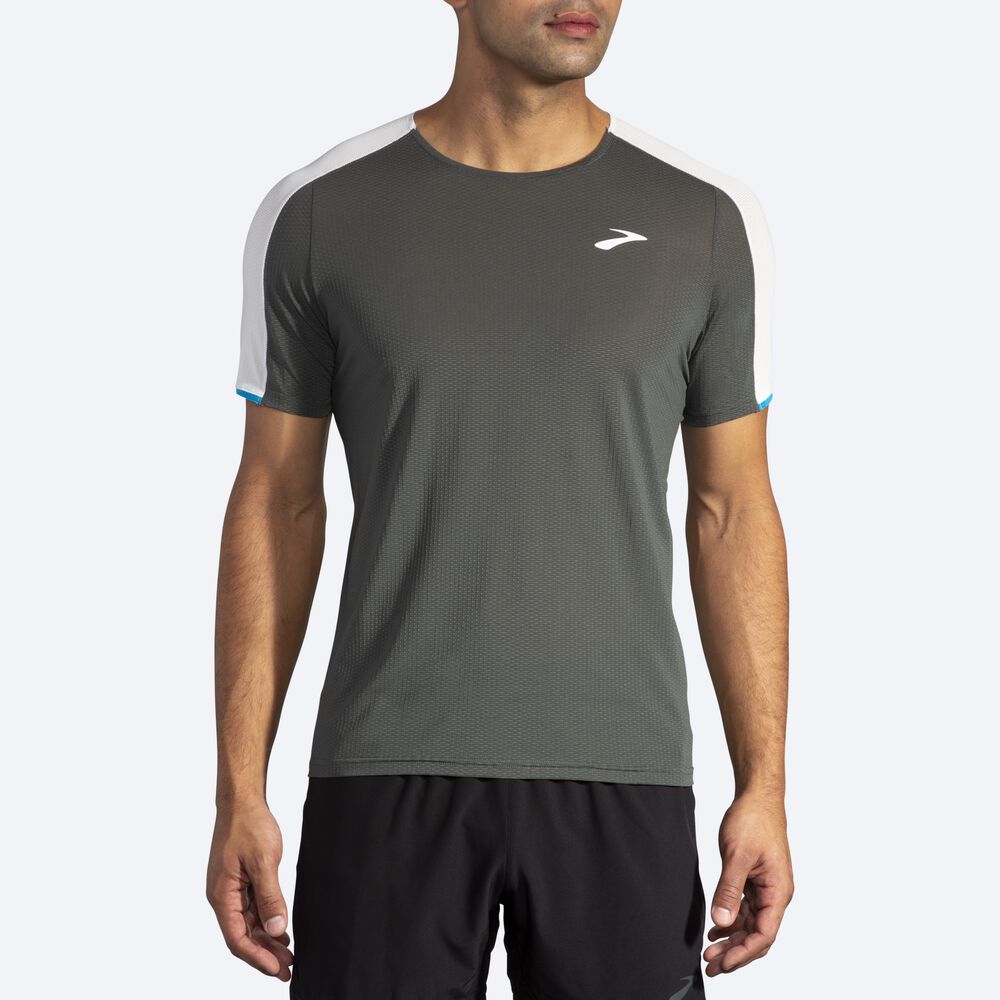 Brooks Atmosphere Short Sleeve Férfi Póló Sötét Szürke/Szürke | HU208596