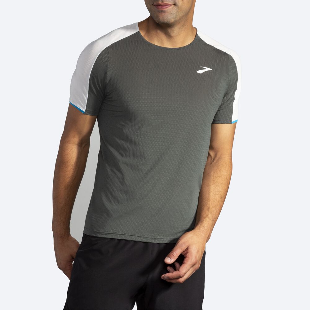 Brooks Atmosphere Short Sleeve Férfi Póló Sötét Szürke/Szürke | HU208596