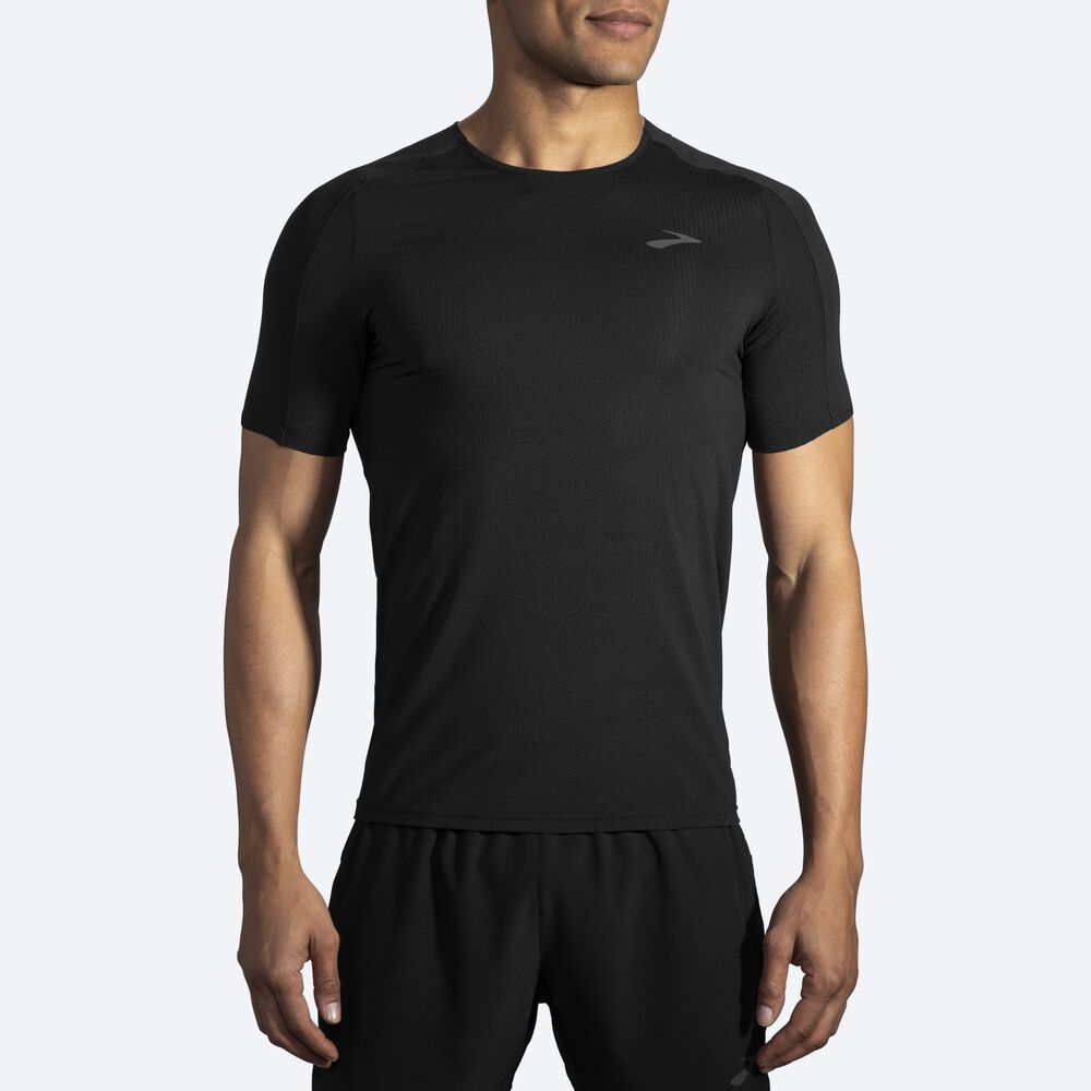 Brooks Atmosphere Short Sleeve Férfi Póló Fekete | HU271905