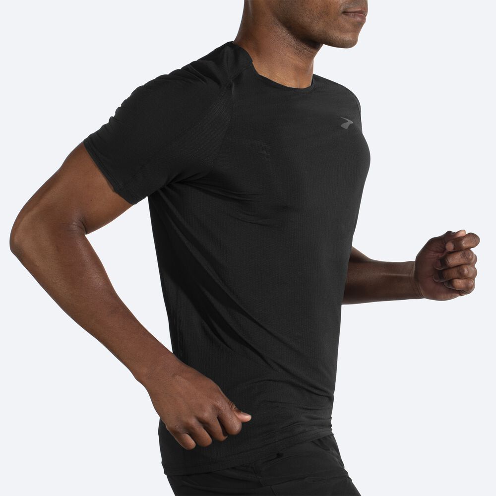 Brooks Atmosphere Short Sleeve Férfi Póló Fekete | HU271905