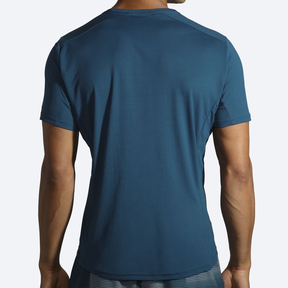 Brooks Atmosphere Short Sleeve Férfi Póló Sötétkék | HU345807