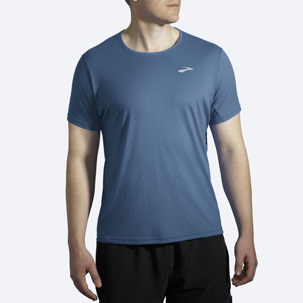 Brooks Atmosphere Short Sleeve Férfi Póló Kék | HU592481