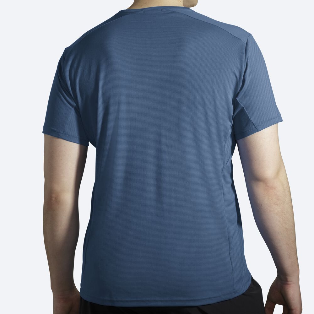 Brooks Atmosphere Short Sleeve Férfi Póló Kék | HU592481