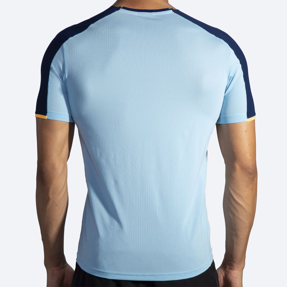 Brooks Atmosphere Short Sleeve Férfi Póló Sötétkék/Narancssárga | HU594731