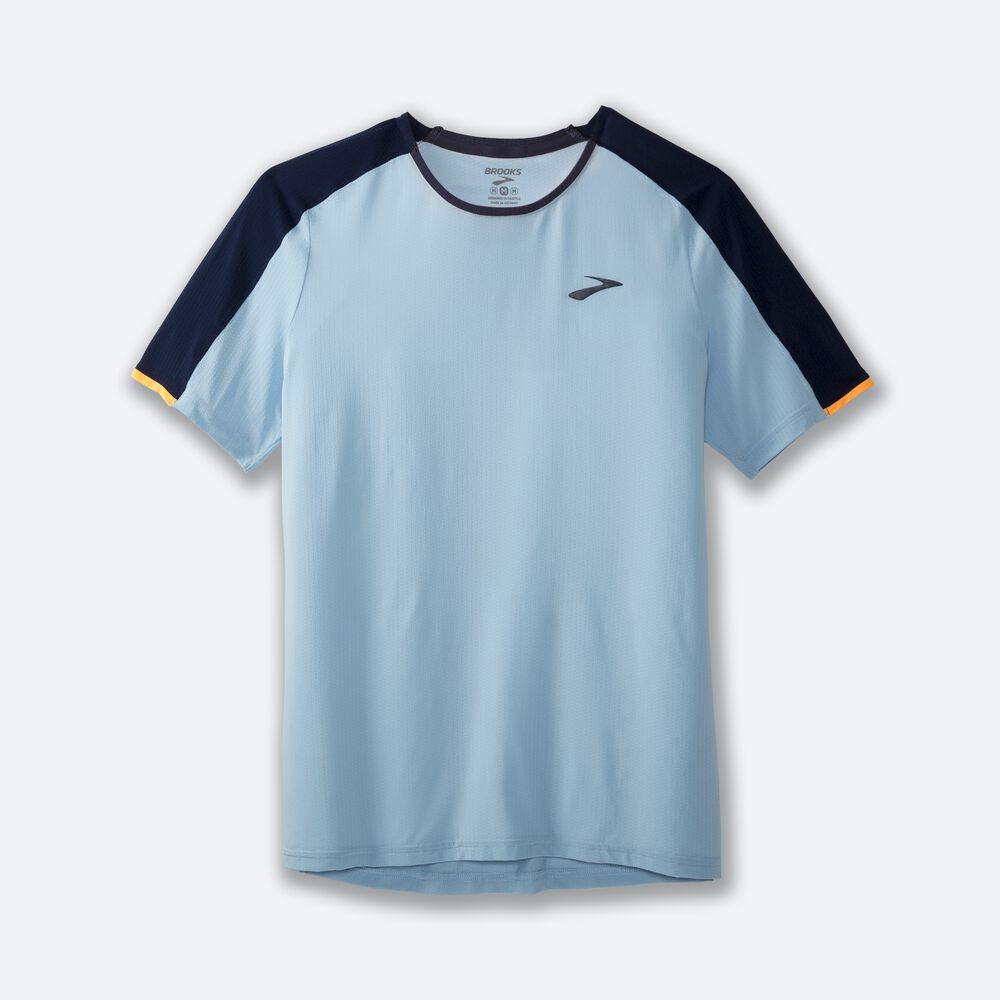 Brooks Atmosphere Short Sleeve Férfi Póló Sötétkék/Narancssárga | HU594731