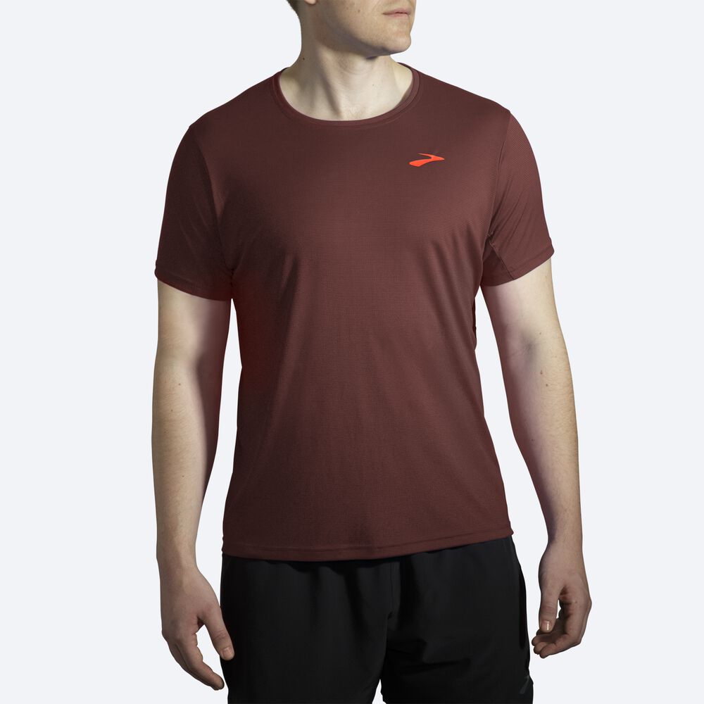 Brooks Atmosphere Short Sleeve Férfi Póló Csokoládé | HU958670