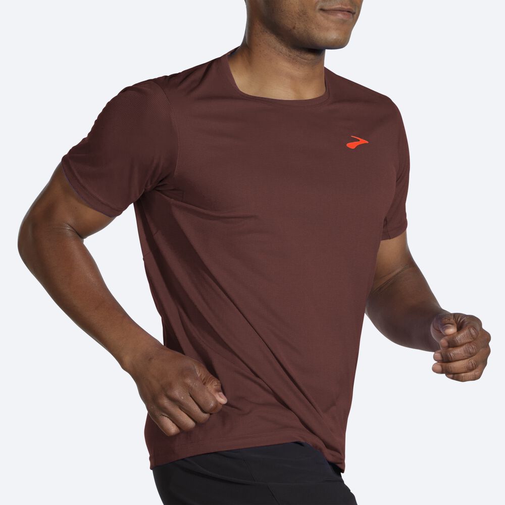 Brooks Atmosphere Short Sleeve Férfi Póló Csokoládé | HU958670