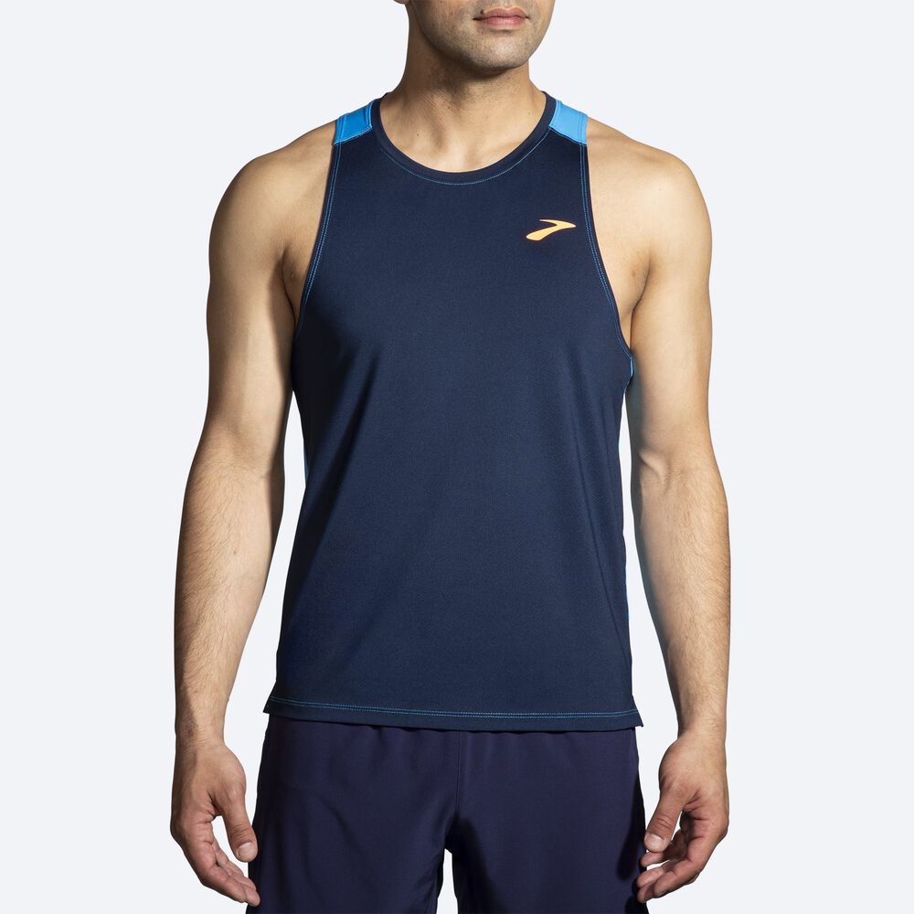 Brooks Atmosphere Singlet 2.0 Férfi Ujjatlan Póló Sötétkék | HU650937