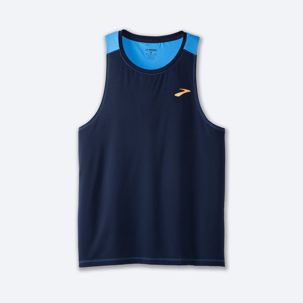 Brooks Atmosphere Singlet 2.0 Férfi Ujjatlan Póló Sötétkék | HU650937