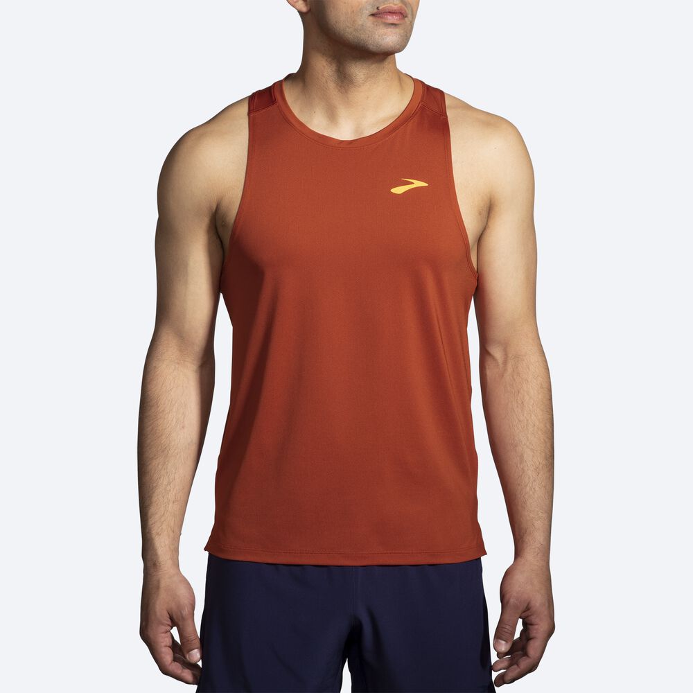 Brooks Atmosphere Singlet 2.0 Férfi Ujjatlan Póló Piros | HU652714