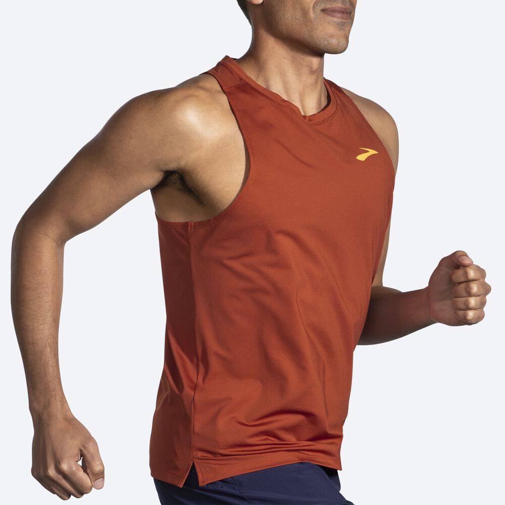 Brooks Atmosphere Singlet 2.0 Férfi Ujjatlan Póló Piros | HU652714