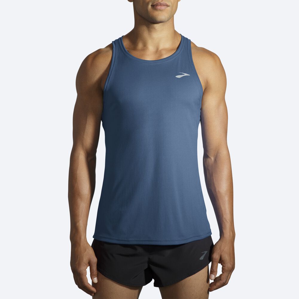 Brooks Atmosphere Singlet Férfi Ujjatlan Póló Kék | HU231459