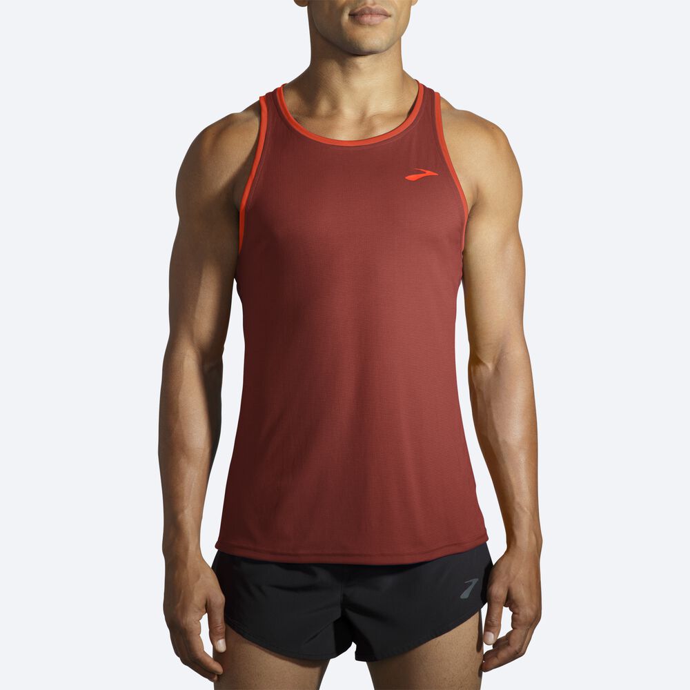 Brooks Atmosphere Singlet Férfi Ujjatlan Póló Réz | HU260935