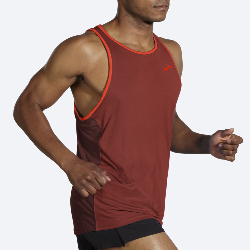 Brooks Atmosphere Singlet Férfi Ujjatlan Póló Réz | HU260935