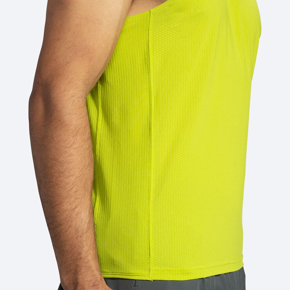 Brooks Atmosphere Singlet Férfi Ujjatlan Póló Sárga | HU308674